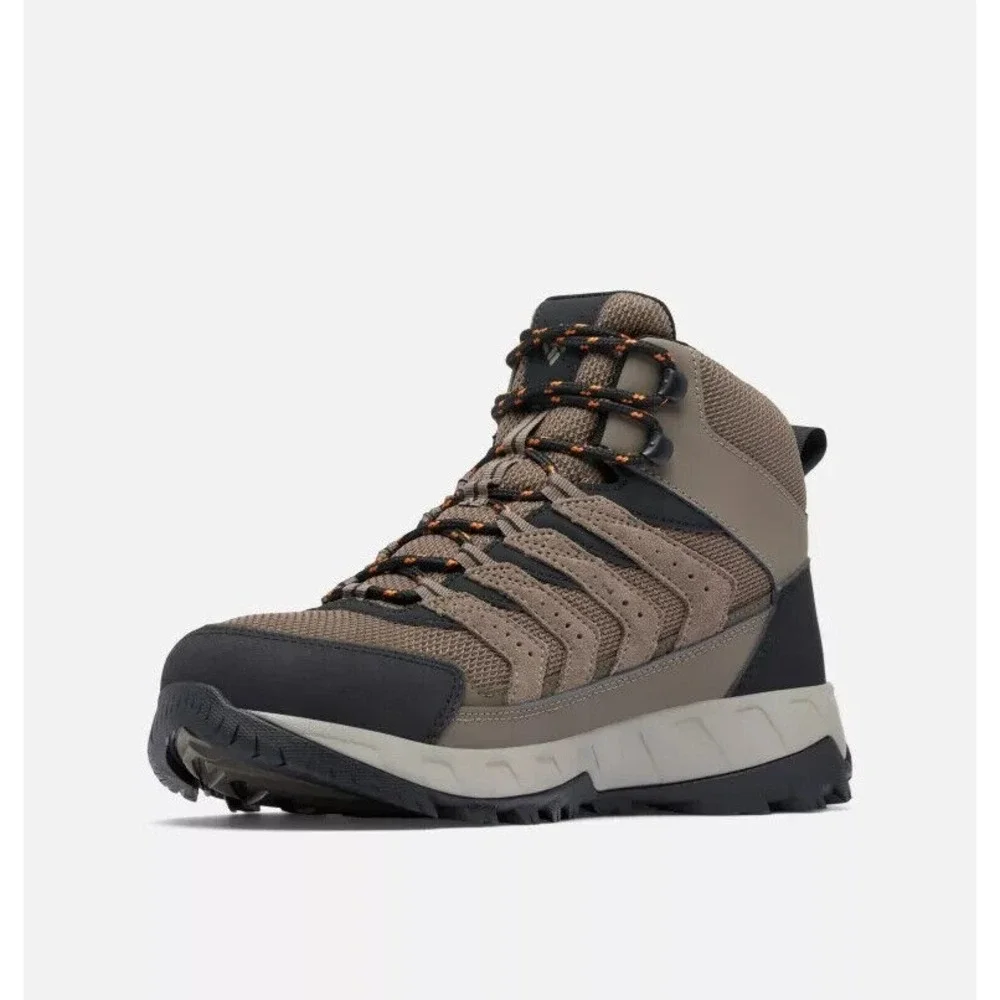 Columbia Strata Trail Mid Waterproof Hiking Boots Mens 11 Mud, Desert Sun YM8651